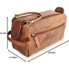 image:imageRustic Town Leather Wash Bag for Men  Travel Toiletry Bag  Shaving Dopp Kit Toiletries Organizer  Leather Makeup Bag for Women  Main Compartment Interior amp Exterior Zip Pockets YKK Zippers Waterproof Lining TSA CarryOn Gifts for Him BrownBrown