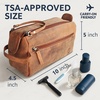 image:imageRustic Town Leather Wash Bag for Men  Travel Toiletry Bag  Shaving Dopp Kit Toiletries Organizer  Leather Makeup Bag for Women  Main Compartment Interior amp Exterior Zip Pockets YKK Zippers Waterproof Lining TSA CarryOn Gifts for Him BrownBrown