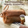 image:imageRustic Town Leather Wash Bag for Men  Travel Toiletry Bag  Shaving Dopp Kit Toiletries Organizer  Leather Makeup Bag for Women  Main Compartment Interior amp Exterior Zip Pockets YKK Zippers Waterproof Lining TSA CarryOn Gifts for Him BrownBrown