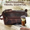 image:imageRustic Town Leather Wash Bag for Men  Travel Toiletry Bag  Shaving Dopp Kit Toiletries Organizer  Leather Makeup Bag for Women  Main Compartment Interior amp Exterior Zip Pockets YKK Zippers Waterproof Lining TSA CarryOn Gifts for Him BrownWalnut Brown