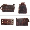 image:imageRustic Town Leather Wash Bag for Men  Travel Toiletry Bag  Shaving Dopp Kit Toiletries Organizer  Leather Makeup Bag for Women  Main Compartment Interior amp Exterior Zip Pockets YKK Zippers Waterproof Lining TSA CarryOn Gifts for Him BrownWalnut Brown