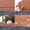 image:imageRustic Town Leather Wash Bag for Men  Travel Toiletry Bag  Shaving Dopp Kit Toiletries Organizer  Leather Makeup Bag for Women  Main Compartment Interior amp Exterior Zip Pockets YKK Zippers Waterproof Lining TSA CarryOn Gifts for Him BrownBrown